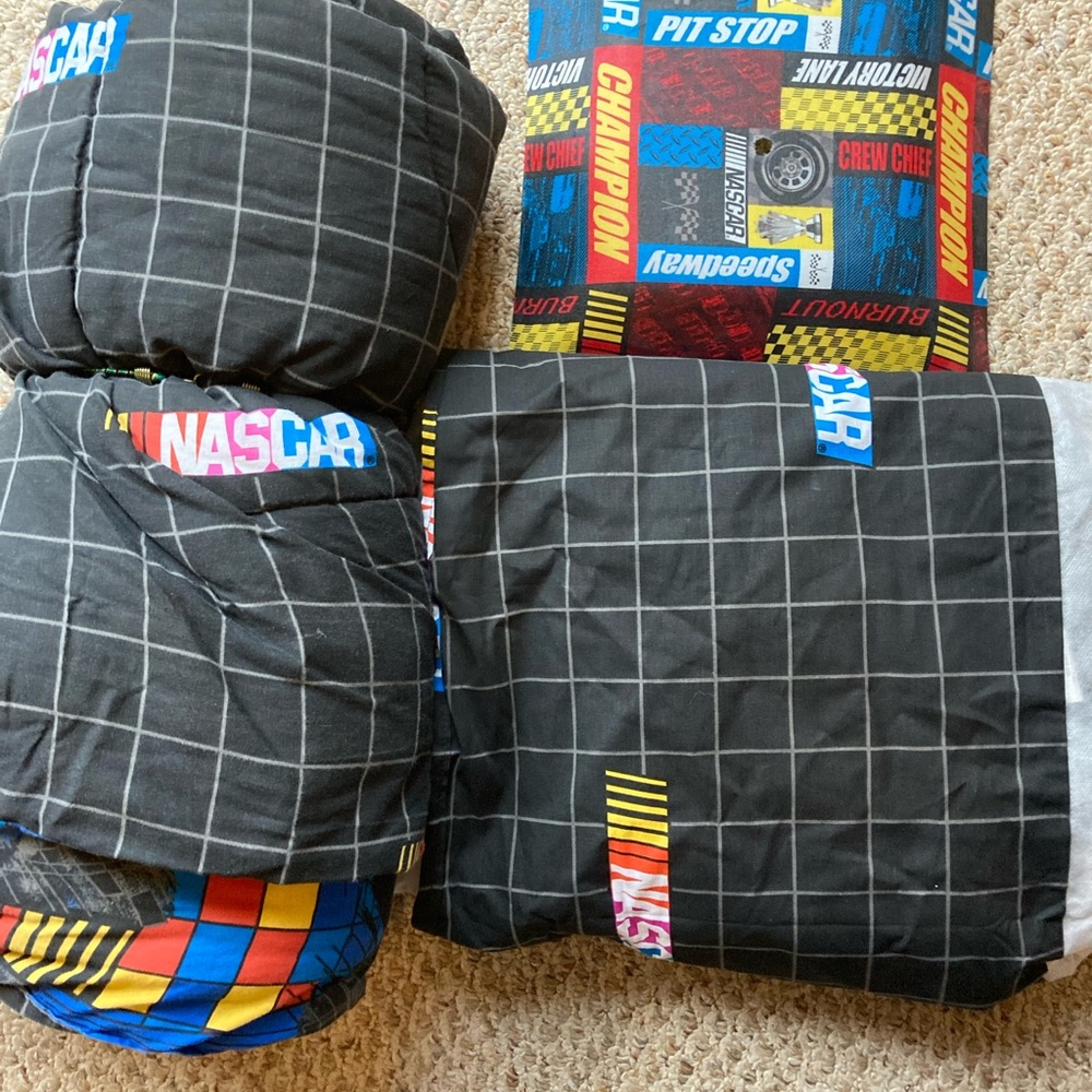 NASCAR kids comforter set.